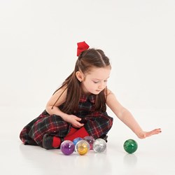 TickiT balles sensorielles à paillettes jouet - set arc-en-ciel de 7 balles