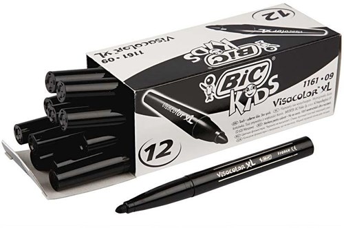 Creativ Company feutres de coloriage noir - 12 pièces qualité premium