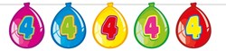 Folat guirlande ballons anniversaire 4 ans - guirlande 10 mètres
