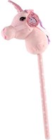 Cheval bâton peluche jouet avec son marron 70 cm motricité-2