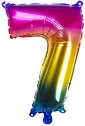 Ballon en aluminium 7 arc-en-ciel 21987