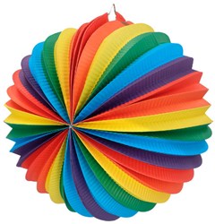 Lanterne ballon arc-en-ciel 22 cm 30418