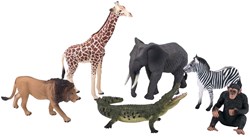 Mojo Coffret Safari Animaux Sauvages 6 pièces jouets en plastique