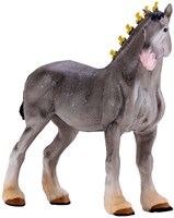 Mojo cheval jouet Shire Horse gris - figurine pour enfants