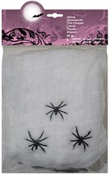 6 soie d'araignée blanche 20 gr. avec 3 araignées 74415