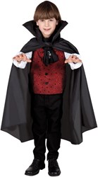 Twisk - Cape enfant vampire noire 75cm - Cape déguisement Halloween