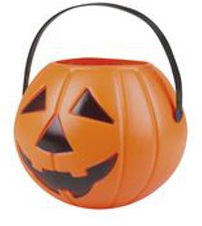 Twisk seau citrouille orange Halloween trick-or-treat 14x16 cm