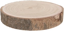 Plateau Paulownia bois tranche décorative 23cm multicolore