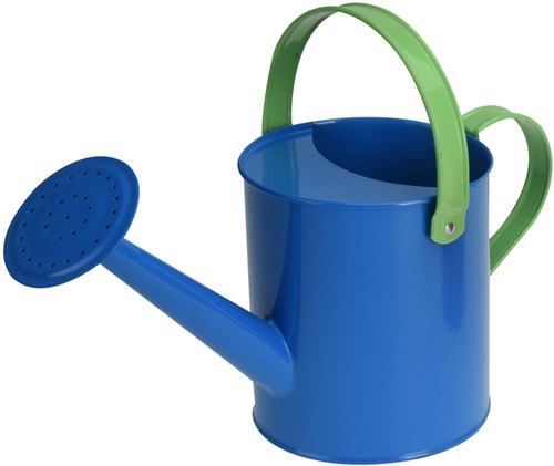 Arrosoir en métal jouet pour enfants bleu pour jardin et bac à sable-2
