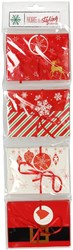 Boîte carte-cadeau emballage cadeau Noël multi couleurs 4 pièces