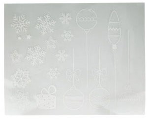 Autocollant fenêtre décoration Noël flocons étoiles 50cm chambre enfant-3