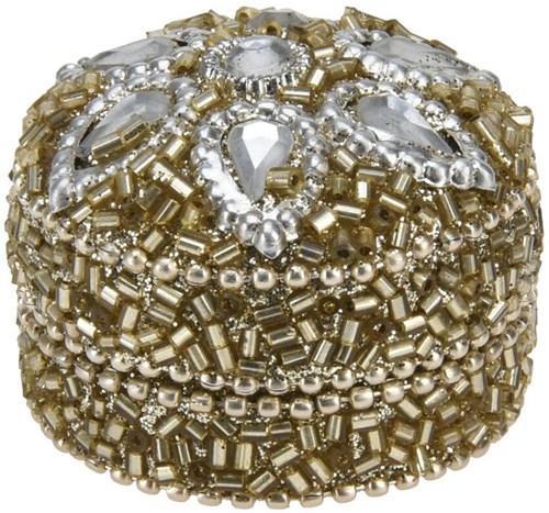 Boîte de rangement or jouet set de 36 avec strass et perles-2
