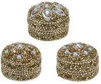 Boîte de rangement or jouet set de 36 avec strass et perles-3