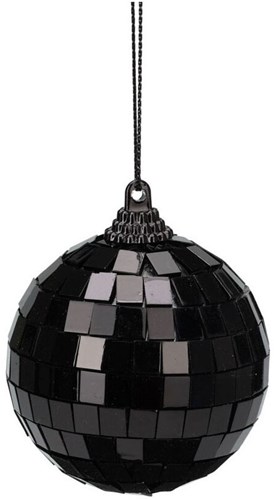 Boule de Noël noire miroir set - 12 boules disco décoration sapin-2