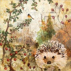 Ambiente serviettes hérisson d'automne 25cm décoration de table en papier