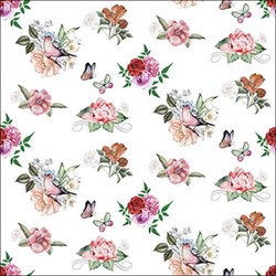 Ambiente serviettes Charlotte white 33cm serviettes en papier motif floral