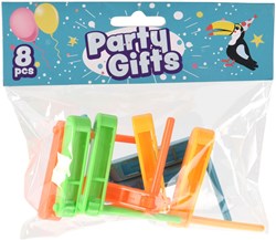 Ratel jouet sachet de 8 hochets en plastique colorés fête enfants