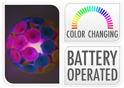 Balle à ventouse jouet lumineux LED pour enfants coloré-2