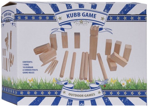 Jeu de Kubb grand bois FSC jeu d'extérieur pour enfants et adultes