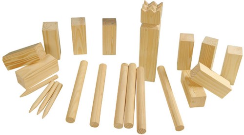 Jeu de Kubb grand bois FSC jeu d'extérieur pour enfants et adultes-2