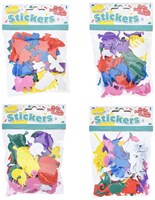 Autocollants mousse animaux et véhicules loisirs créatifs multicolore