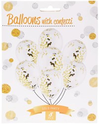 Ballons confettis avec confettis dorés pour fête et décoration