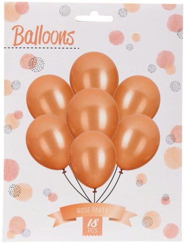 Ballons 18 pièces or rose 30cm décoration fête anniversaire