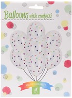 Ballons confettis couleurs multiples décoration fête 8 pièces anniversaire