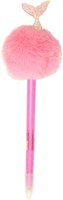 Stylo bille sirène avec pompon - accessoire papeterie coloré pour enfants