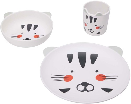 Set vaisselle enfant mélamine chien 3 pièces - vaisselle colorée chien-2