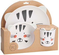 Set vaisselle enfant mélamine chien 3 pièces - vaisselle colorée chien
