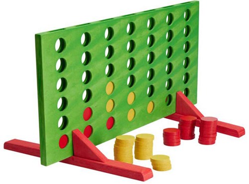 Jeu de puissance 4 en bois jeu de société stratégique multicolore-2