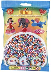 Hama perles à repasser - mélange rayé 3000 pièces - perles créatives