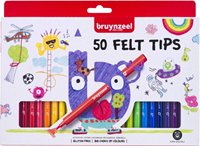 Bruynzeel feutres set - 50 feutres de couleur pour enfants