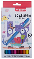 Bruynzeel feutres Super Point set 20 couleurs - jouet créatif
