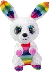 Lumo Stars peluche lapin Rainbow 15cm - jouet doux aux grands yeux