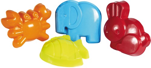 Moule à Sable Uni Animaux 4pcs-2