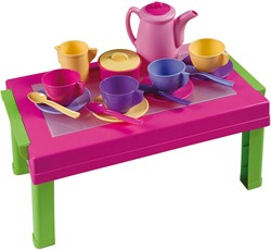Androni Giocattoli table de jeu avec service à thé - jouet service à thé