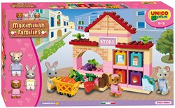 Coffret de construction supermarché Unico Maximilian Families 60 pièces jouet