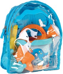 Androni Giocattoli sac à dos jouets de plage baleine 7 pièces multicolore