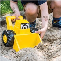 Rolf bulldozer jouet jaune - véhicule de sable en plastique pour enfants-2