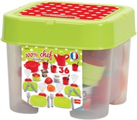 Ecoiffier 100% Chef Servies in Opbergbox, 36dlg