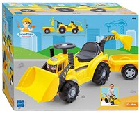 Ecoiffier tracteur porteur jouet avec chargeur frontal et remorque - multicolore
