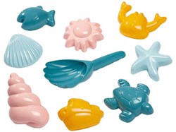 Ecoiffier moules à sable set de plage avec pelle - jouet pour enfants