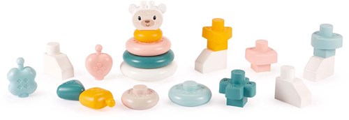 Ecoiffier table d'activités bébé set de construction 21 pièces jouet multicolore-3