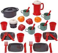 Ecoiffier dinette jouet 100% Chef avec aliments - 34 pièces-2