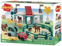 Abrick centre hippique jeu de construction - set coloré avec chevaux