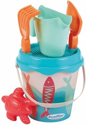 Ecoiffier seau de plage 17cm - jouet coloré pour le sable