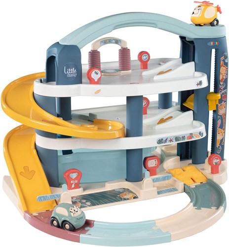 Smoby garage jouet Little Smoby Garage de Luxe avec voiture et hélicoptère-2