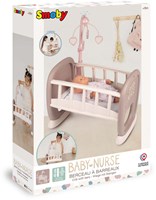 Smoby lit de poupée Baby Nurse berceau à bascule - berceau avec mobile